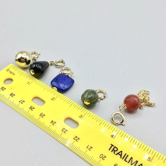 Instant Collection Semi Precious Stones Charm Dangles Removable Pendant Colorful - Picture 8 of 9
